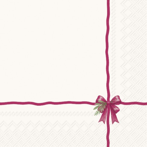 Салфетки 20бр Tiny Present Bow екрю Салфетки 20бр Tiny Present Bow екрю